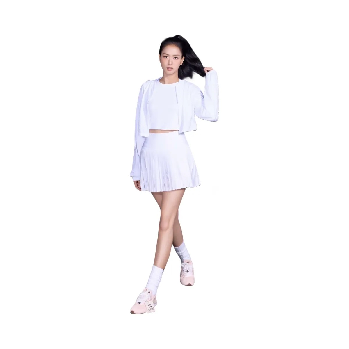 Alo Women's Grand Slam Tennis Skirt - White - HypeFly India View 6