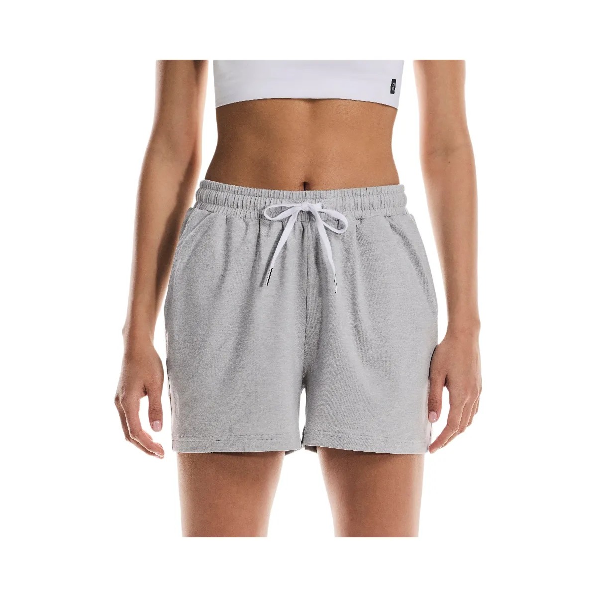 On Courtside Shorts Gravel - HypeFly India View 4
