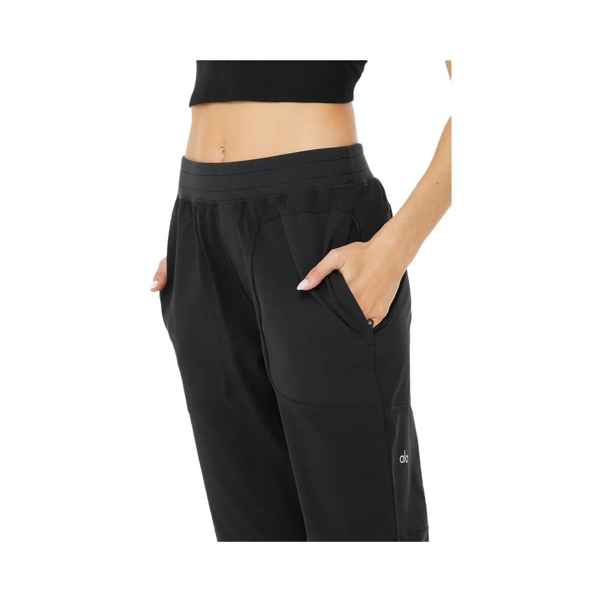 Alo Women's Co-Op Pant - Black - HypeFly India View 2