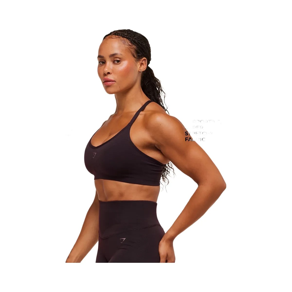 Gymshark Activate Seamless Bralette - Plum Brown - HypeFly India View 2