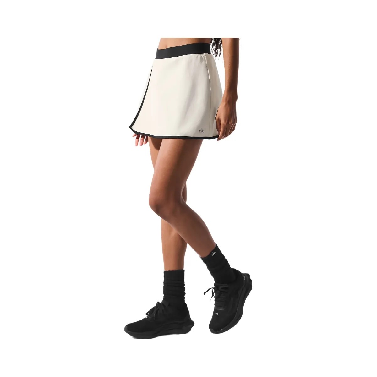 Alo Women's Airbrush Streamlined Skirt - Ivory/Black - HypeFly India View 3