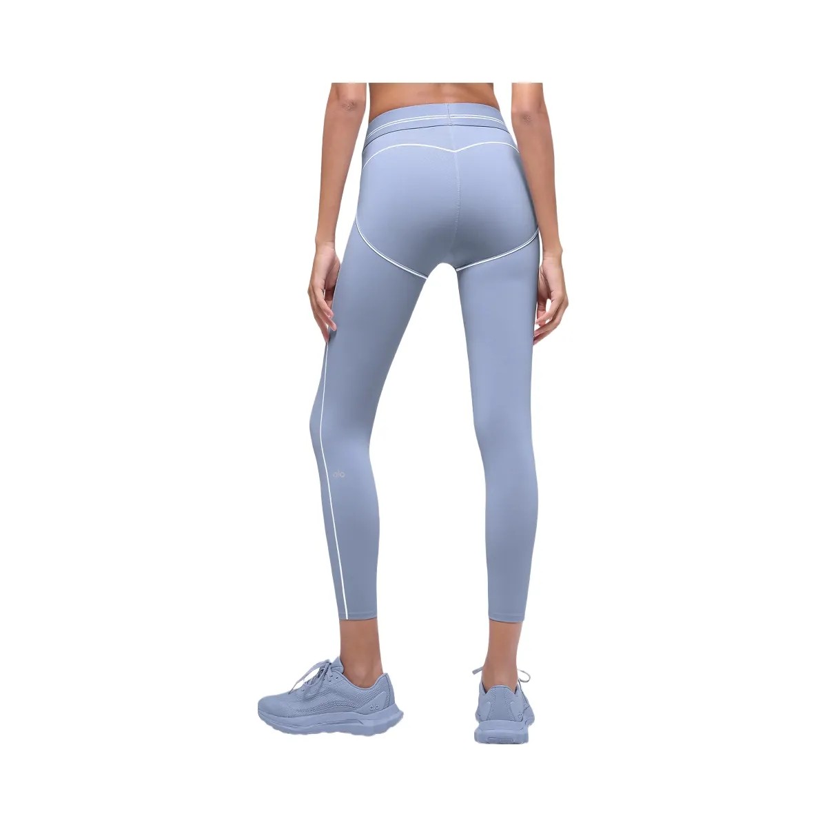 Alo Women's Airbrush High-Waist 7/8 Heart Throb Legging - Winter Frost/White - HypeFly India View 3