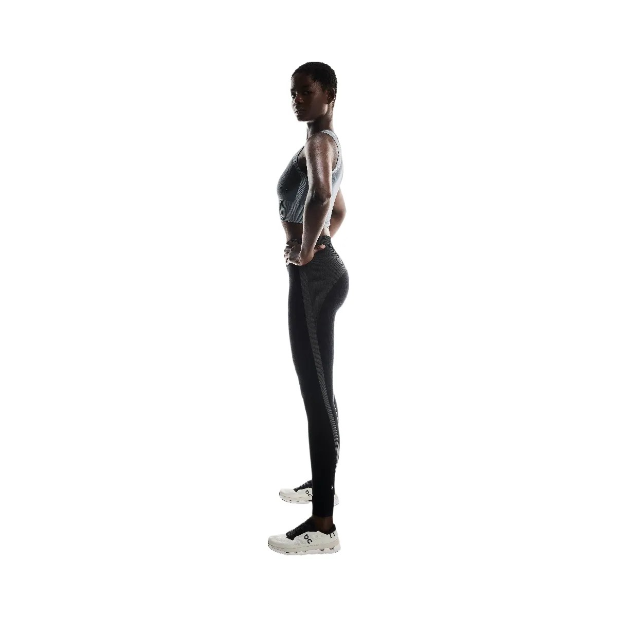 On Studio Knit Tights Black | Eclipse - HypeFly India View 3