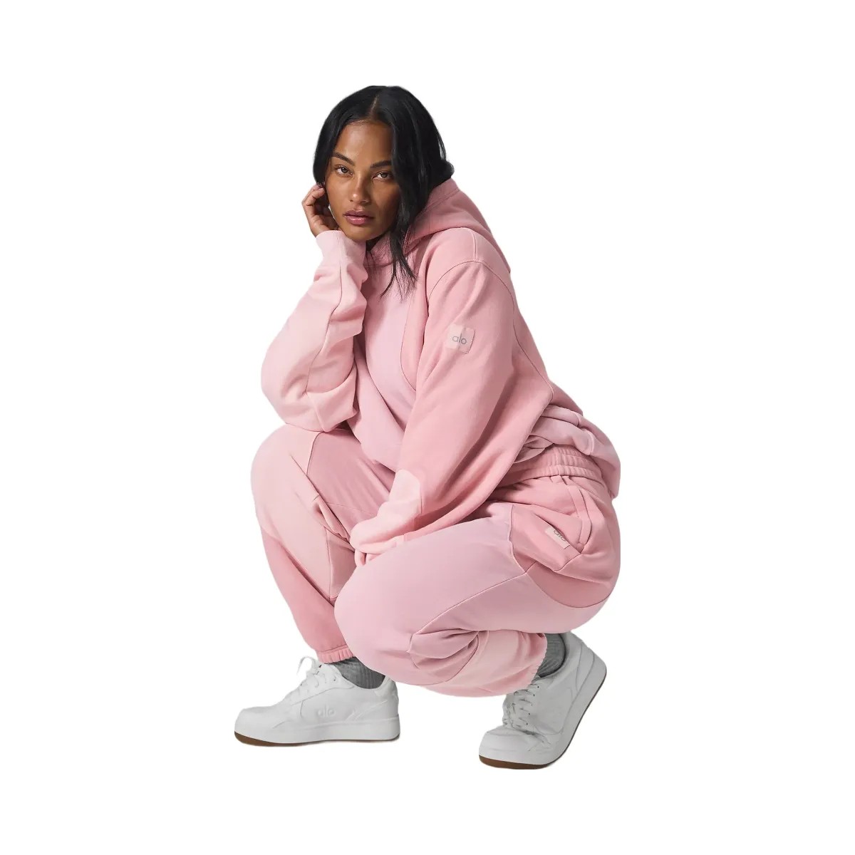 Alo Women's Make Waves Hoodie - Sunset Pink Tonal - HypeFly India View 2