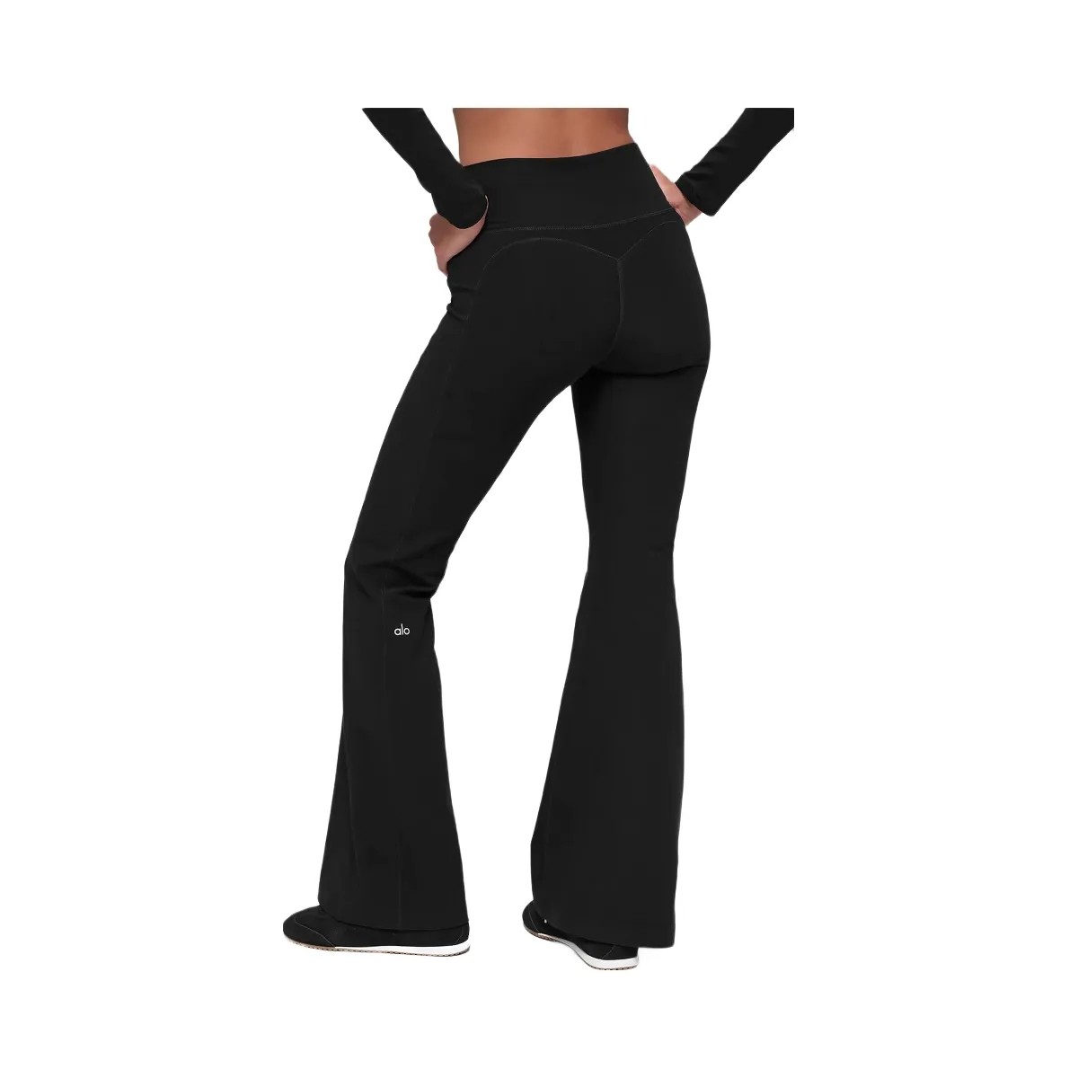 Alo Women's soft Intuition High-Waist Bootcut - Black - HypeFly India View 5
