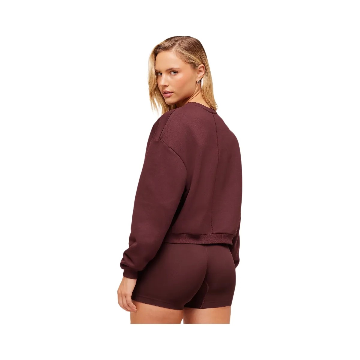 Gymshark Cosy Luxe Sweatshirt - Rich Maroon - HypeFly India View 3