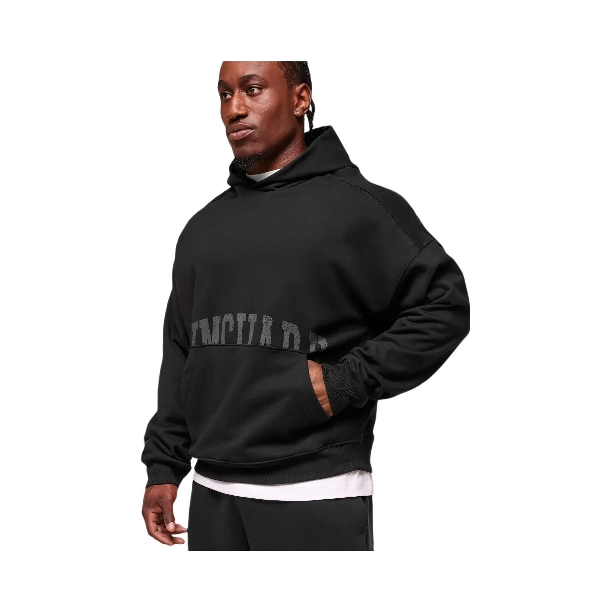 Gymshark Pocket Graphic Hoodie - Black - HypeFly India View 5