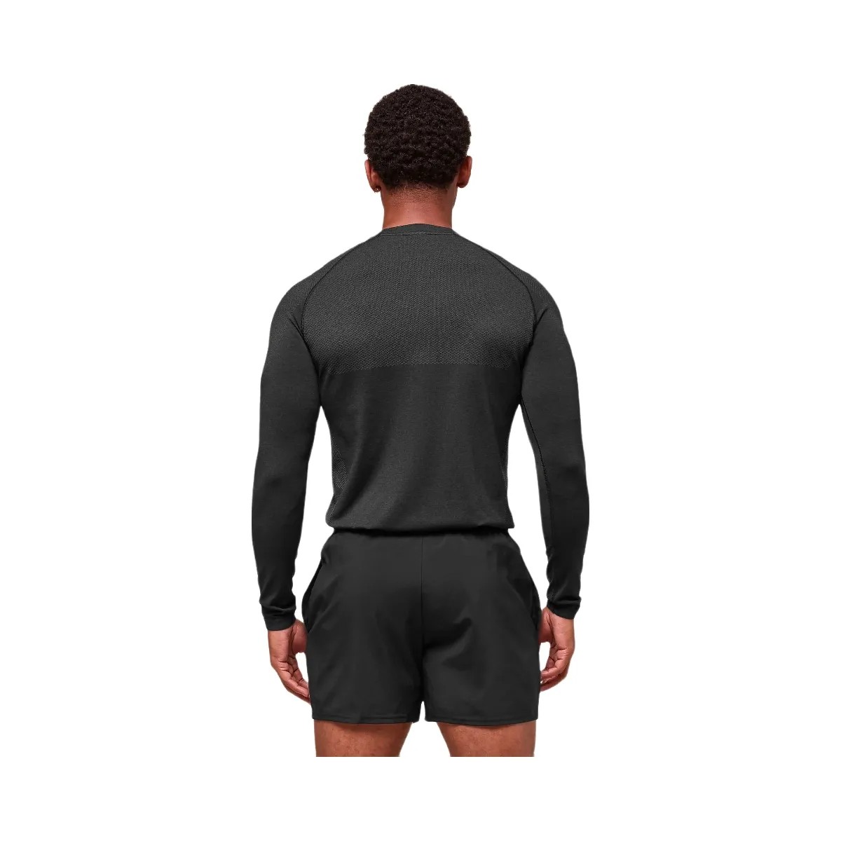Gymshark Vital Long Sleeve T-Shirt - Black/Silhouette Grey - HypeFly India View 2