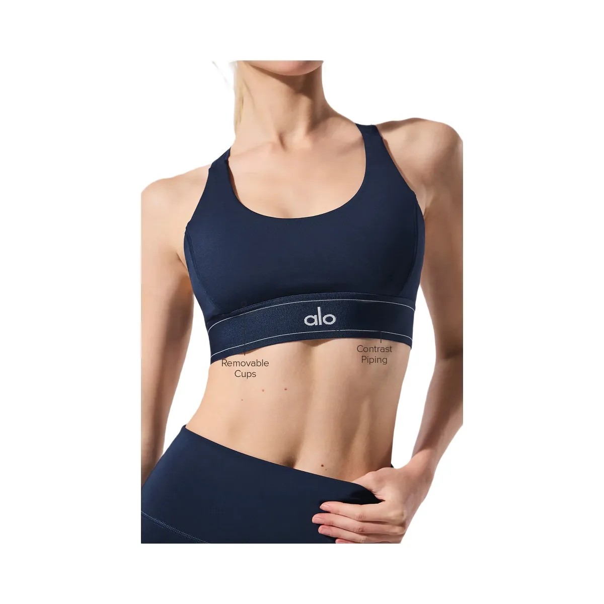 Alo Women's Airlift Suit Up Bra - Navy/Navy - HypeFly India View 1
