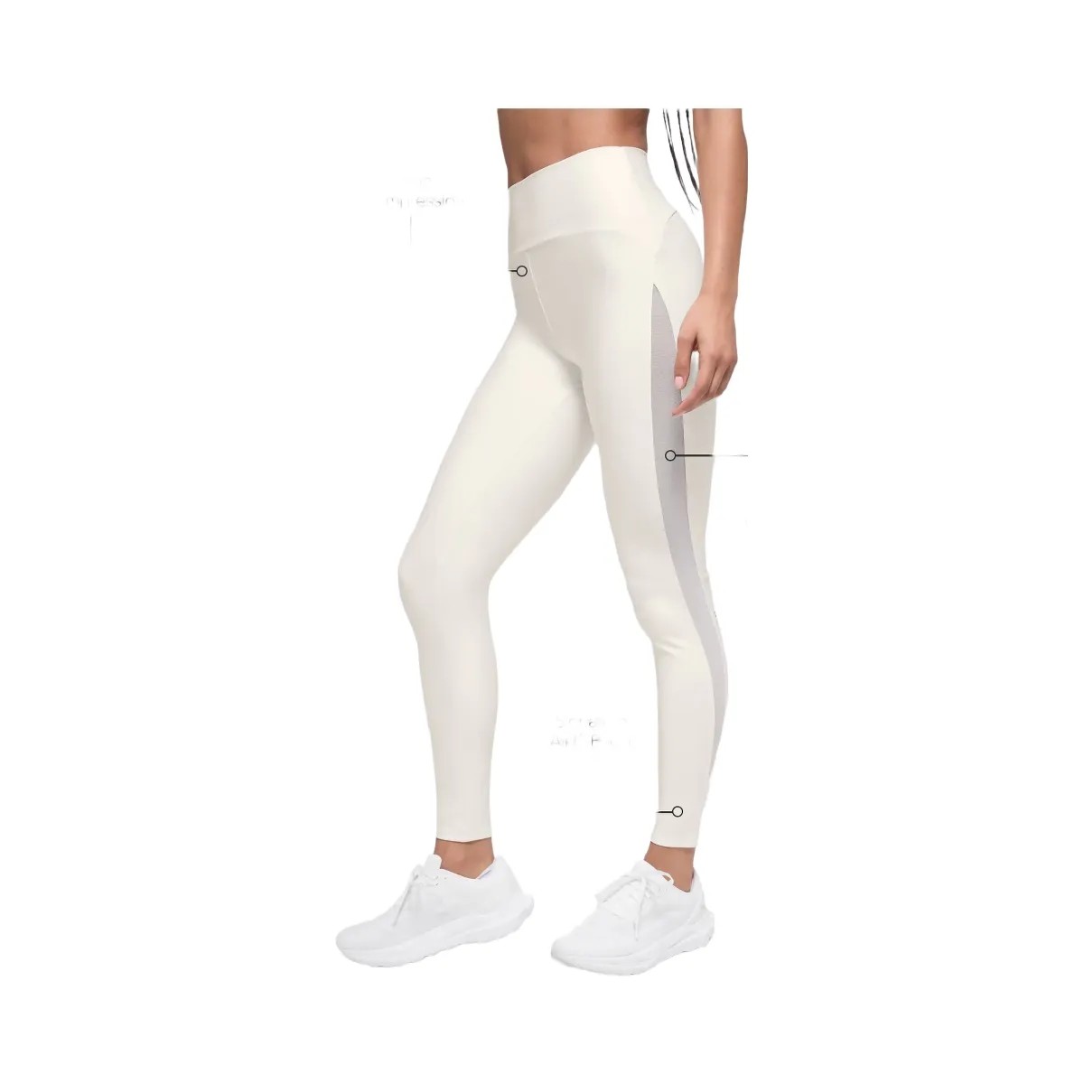 Alo Women's Airlift High-Waist Mesh Infatuation Legging - Ivory - HypeFly India View 1