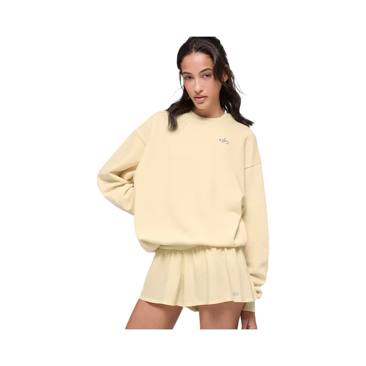 Alo Accolade Crew Neck Pullover - Candlelight Yellow - HypeFly India View 1