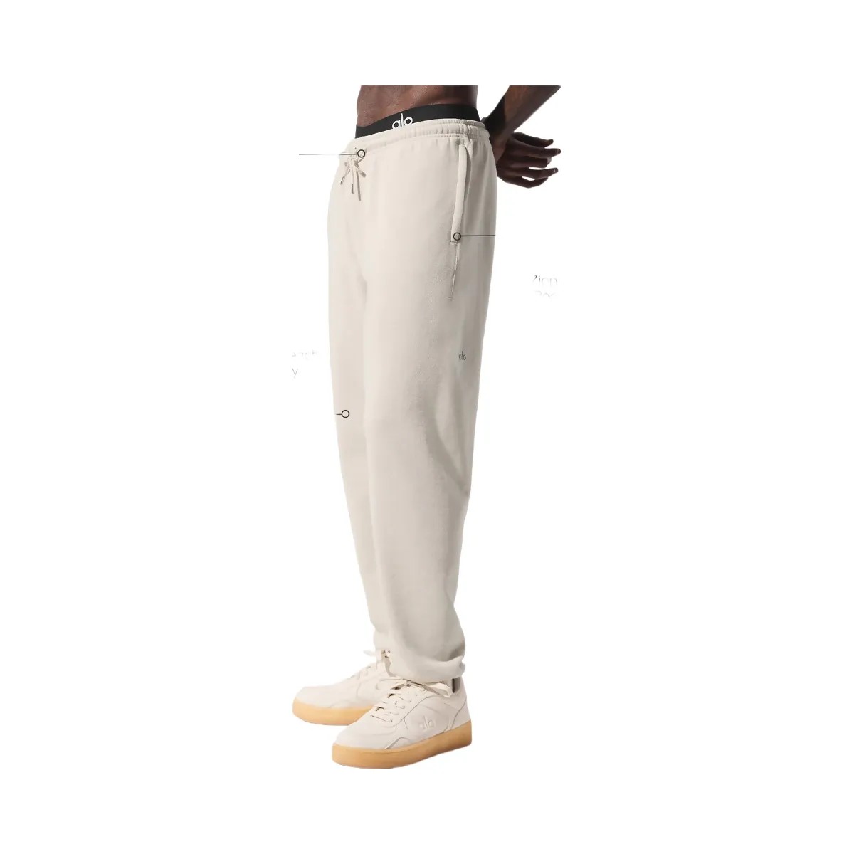 Alo Men's Chill Sweatpant - Bone - HypeFly India View 2