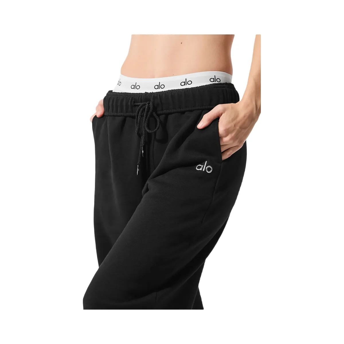 Alo Accolade Straight Leg Sweatpant - Black - HypeFly India View 4