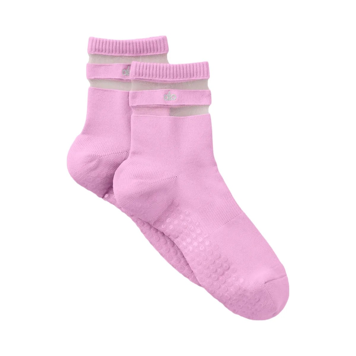 Alo Women's Pulse Grip Sock - Candy Heart Pink - HypeFly India View 1