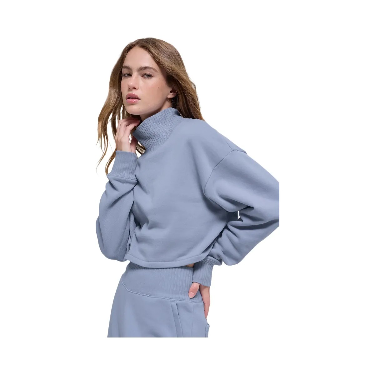 Alo Women's Cropped Serenity Coverup - Winter Frost - HypeFly India View 3