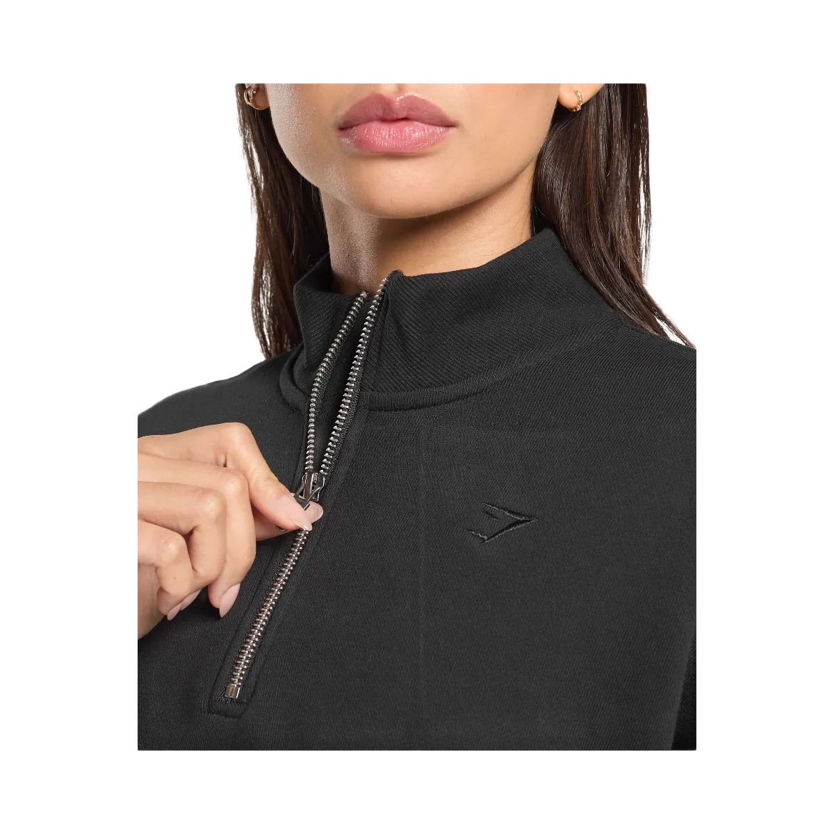 Gymshark Rest Day Sweats 2.0 1/4 Zip Pullover - Black - HypeFly India View 5