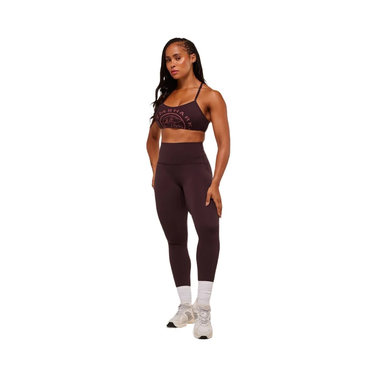Gymshark Legacy Logo Leggings - Cherry Purple - HypeFly India View 4