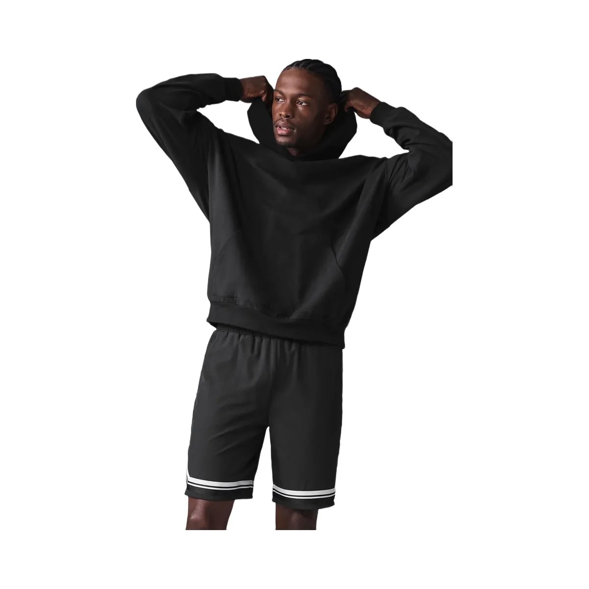 Alo Men's Double Take Hoodie - Black - HypeFly India View 1