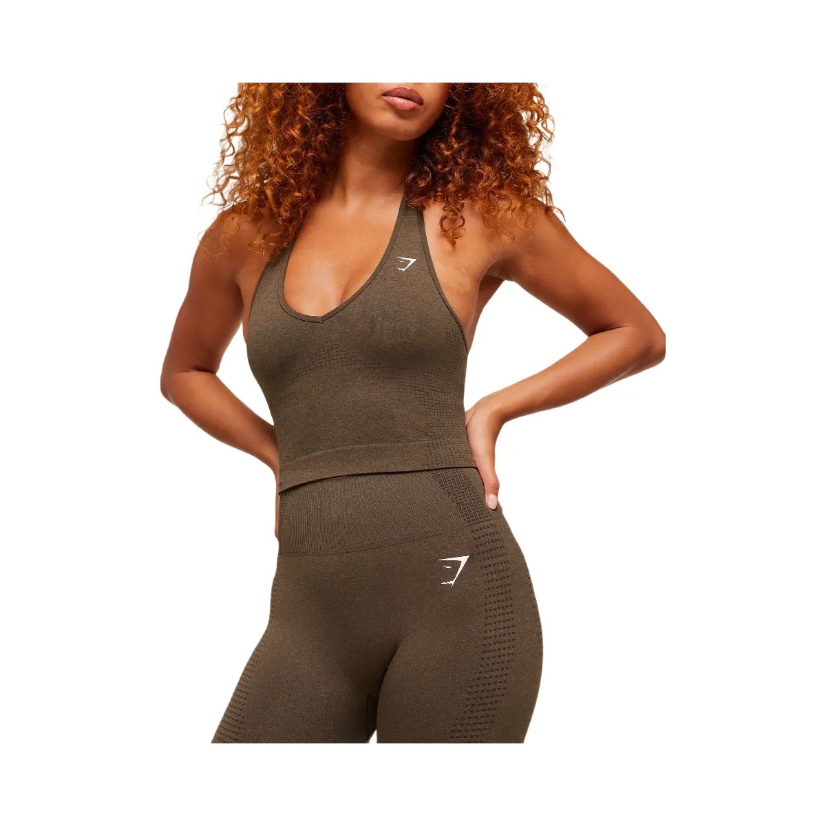 Gymshark Vital Soft Flared Leggings - Espresso Marl - HypeFly India View 5