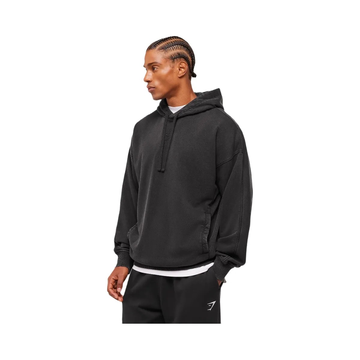 Gymshark Power Washed Hoodie - GS Black - HypeFly India View 3