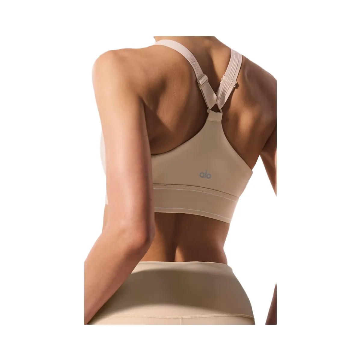 Alo Women's Airlift Suit Up Bra - Macadamia/White - HypeFly India View 3