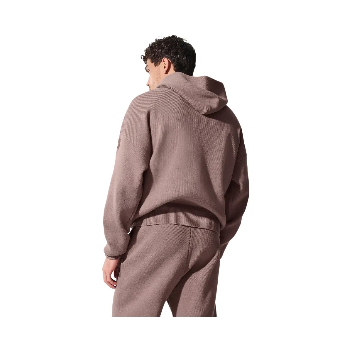 Alo Men's Scholar Hooded Sweater - Mushroom Heather - HypeFly India View 3