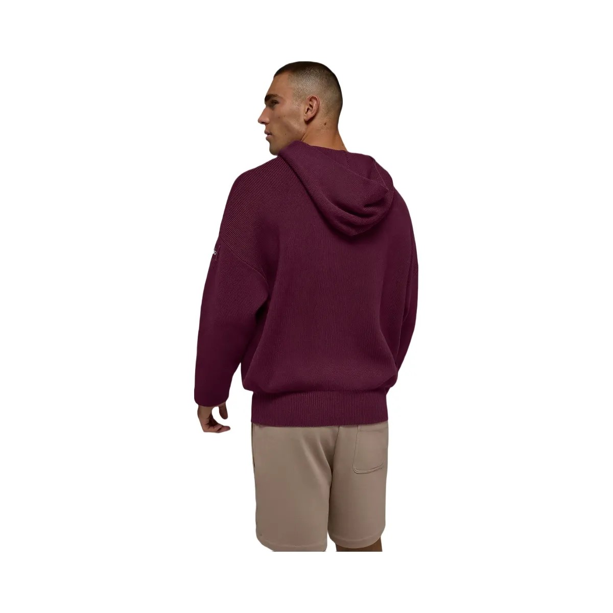 Alo Men's Scholar Hooded Sweater - Burgundy - HypeFly India View 2