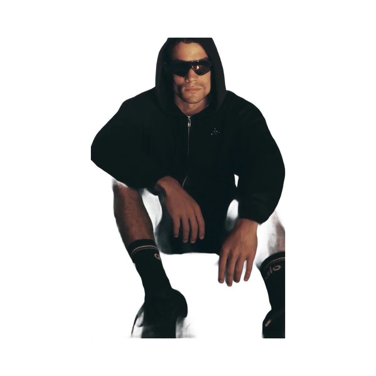 Alo Accolade Full Zip Hoodie - Black - HypeFly India View 5