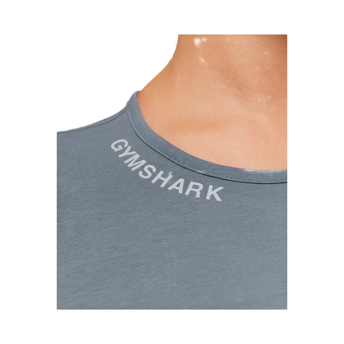 Gymshark Embroidered Logo Crop Top - Iron Blue - HypeFly India View 6