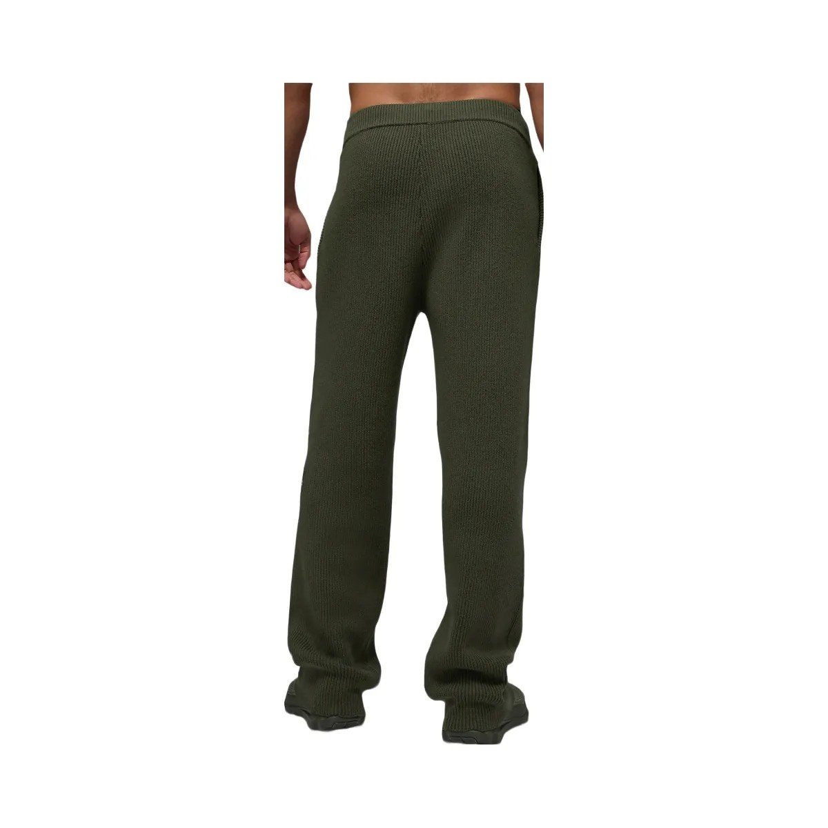 Alo Men's Domain Rib Knit Sweatpant - Green Olive - HypeFly India View 3