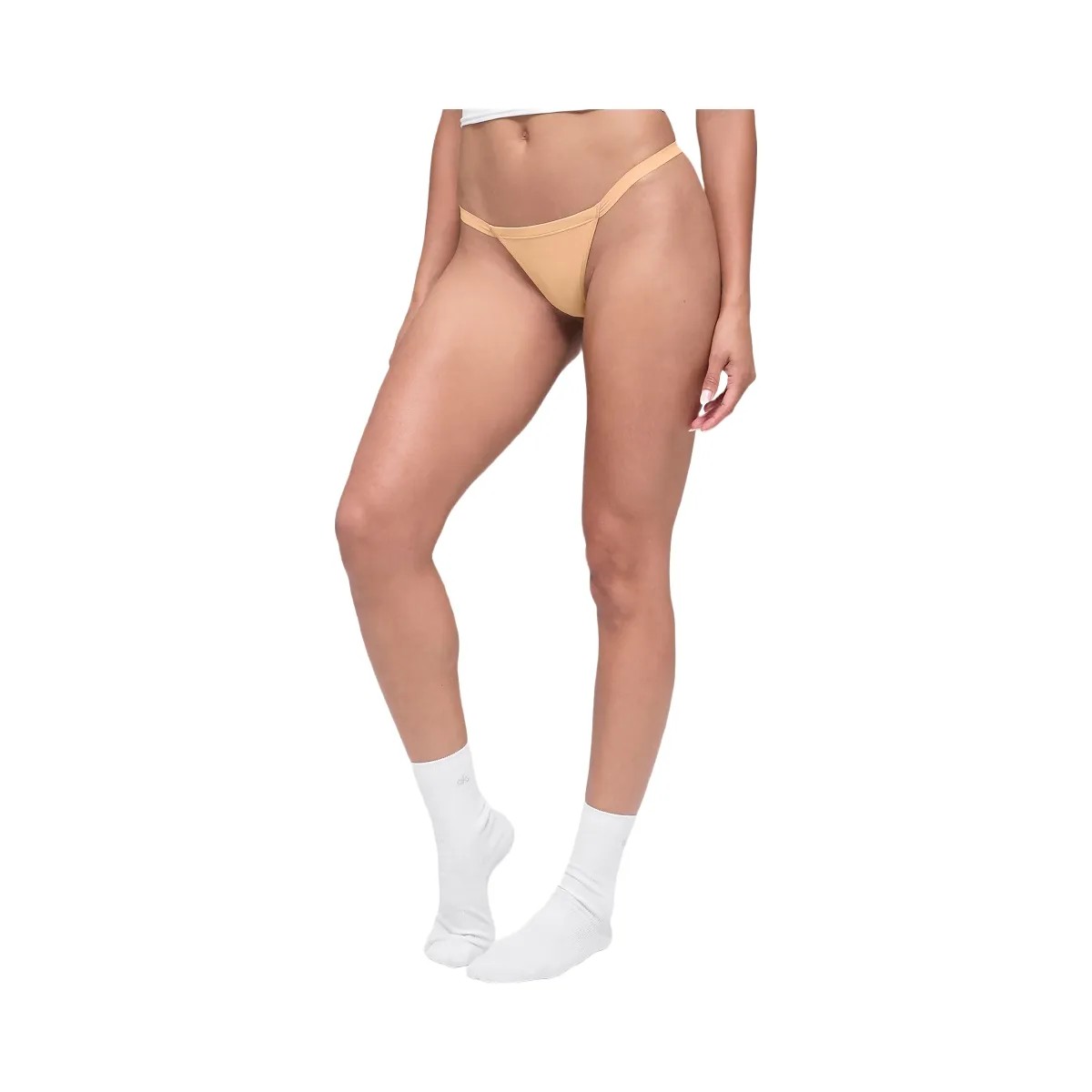 Alo Women's Airbrush Invisible String Thong - Champagne - HypeFly India View 3