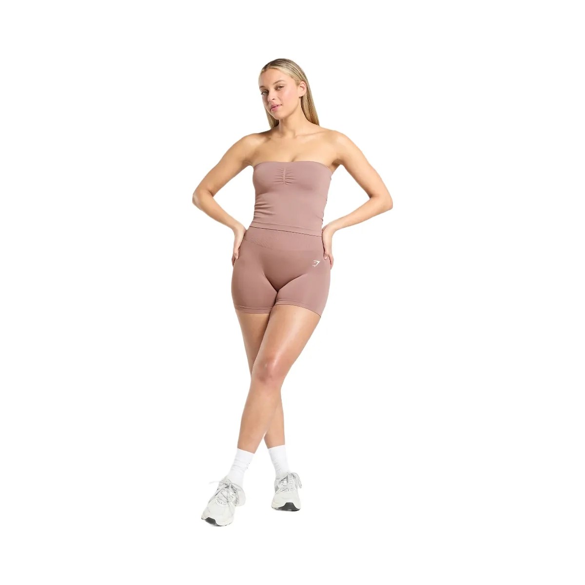 Gymshark Everyday Seamless Midi Tube Top - Chestnut Pink - HypeFly India View 6