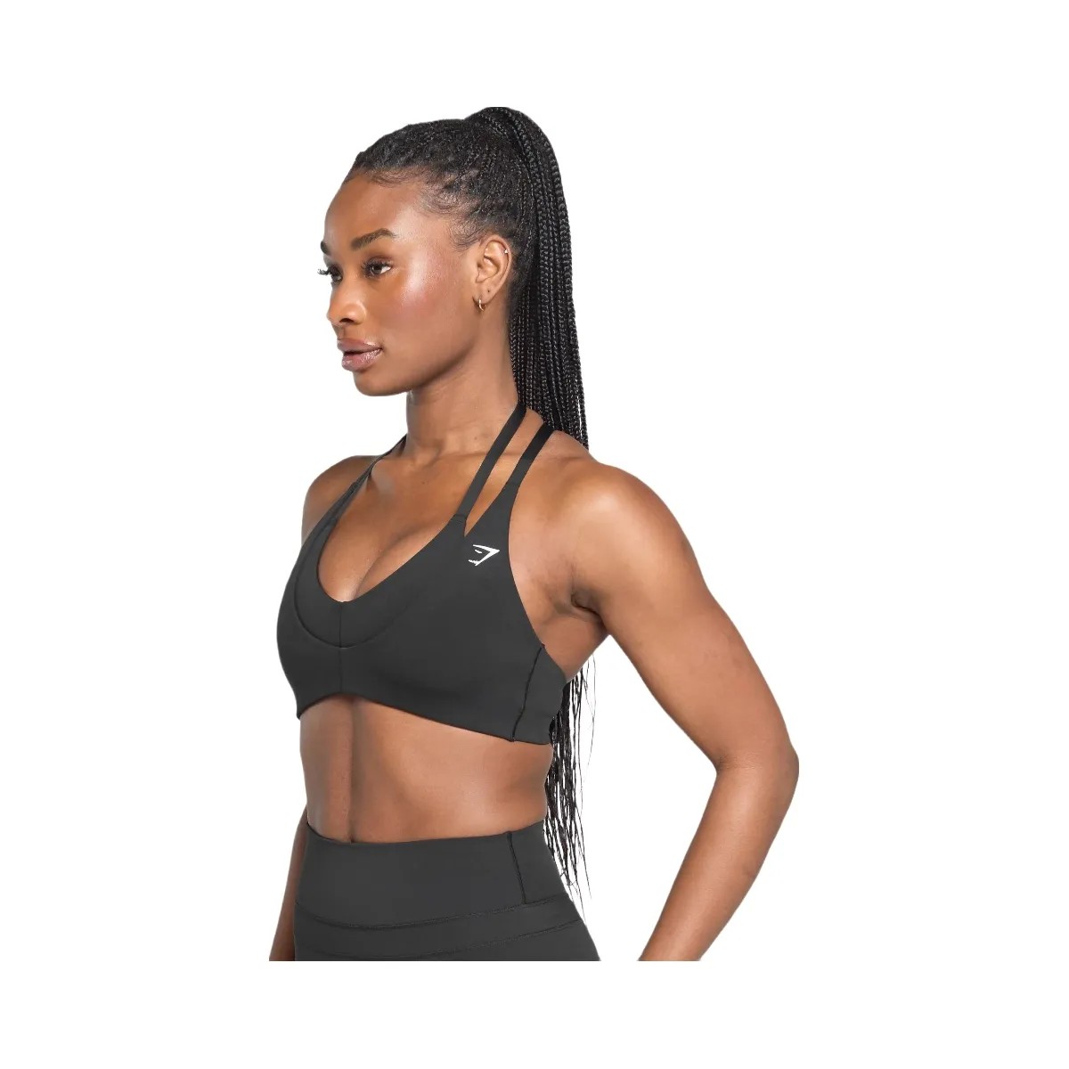 Gymshark Reps T Back Sports Bra - Black - HypeFly India View 3