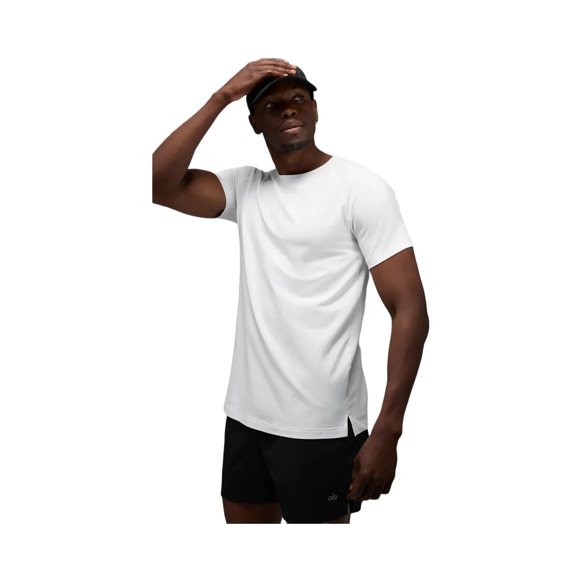 Alo Men's ALO Vapor Crewneck Short Sleeve - White - HypeFly India View 1