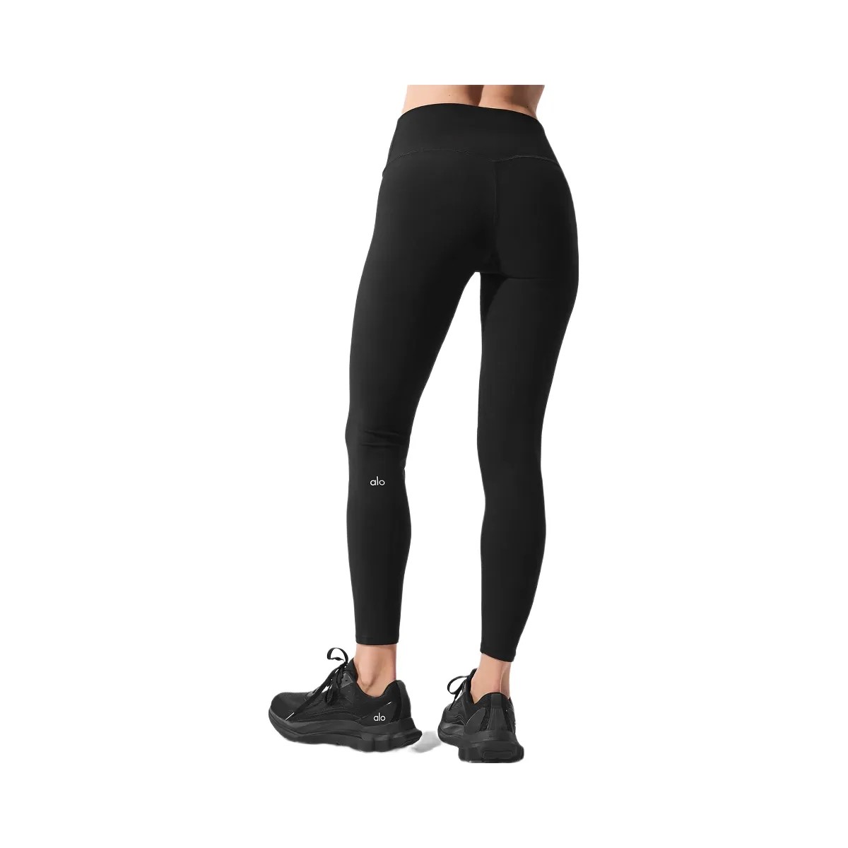 Alo Women's Alosoft High-Waist 7/8 Highlight Legging - Black - HypeFly India View 3