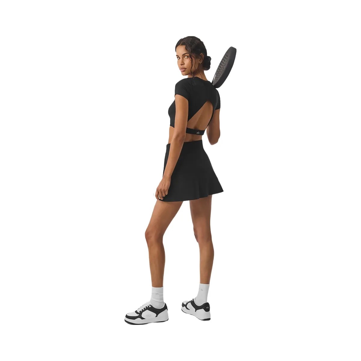 Alo Women's Alosoft Backspin Skirt - Black - HypeFly India View 3