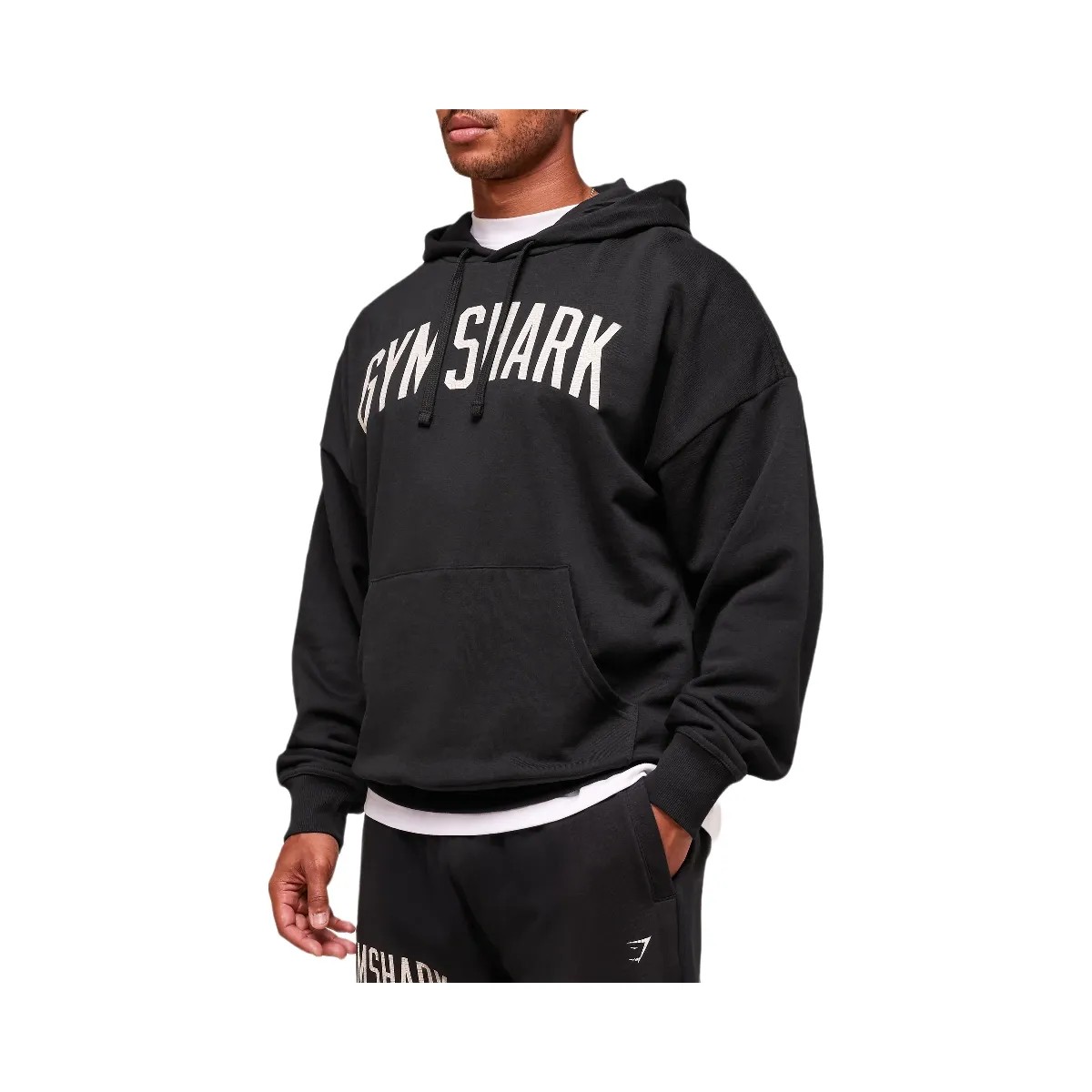 Gymshark Worn Graphic Hoodie - Black - HypeFly India View 3