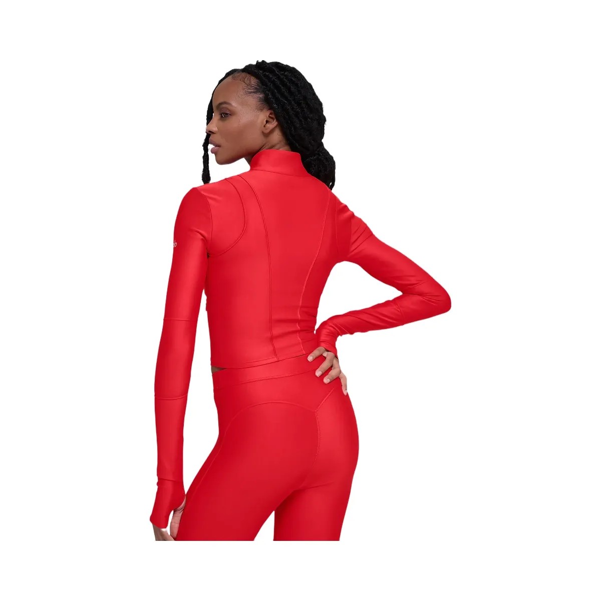 Alo Women's Airlift Ignite Zip Up Jacket - Bright Red - HypeFly India View 2