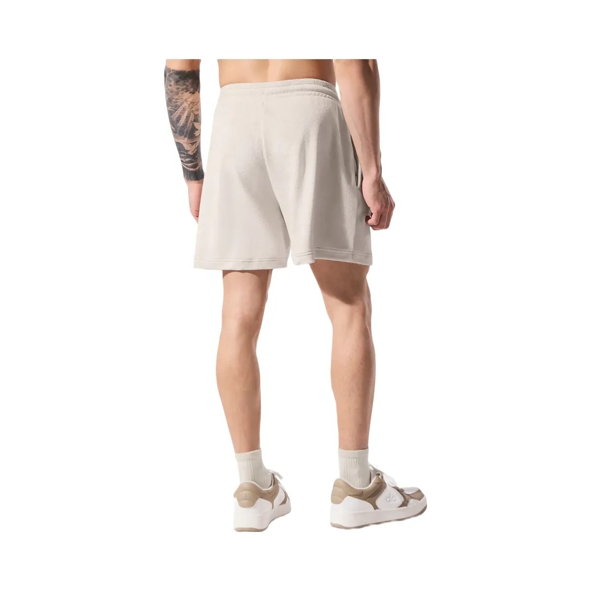 Alo Men's 7" Coastal Terry Short - Bone - HypeFly India View 4