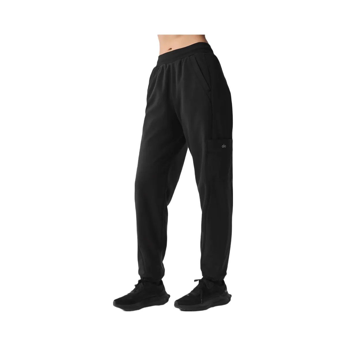Alo Women's Polar Fleece Wintry Mix Pant - Black - HypeFly India View 1