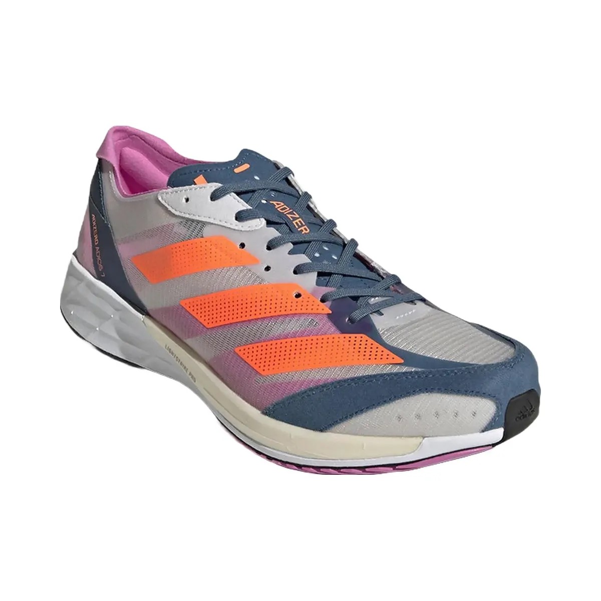 Adidas Adizero Adios 7 Dash Grey Solar Orange Wonder Steel - HypeFly India View 3