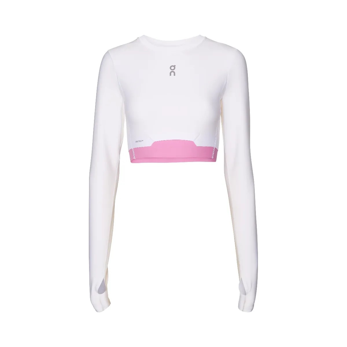 On Train Long Sleeve Crop White - HypeFly India View 1