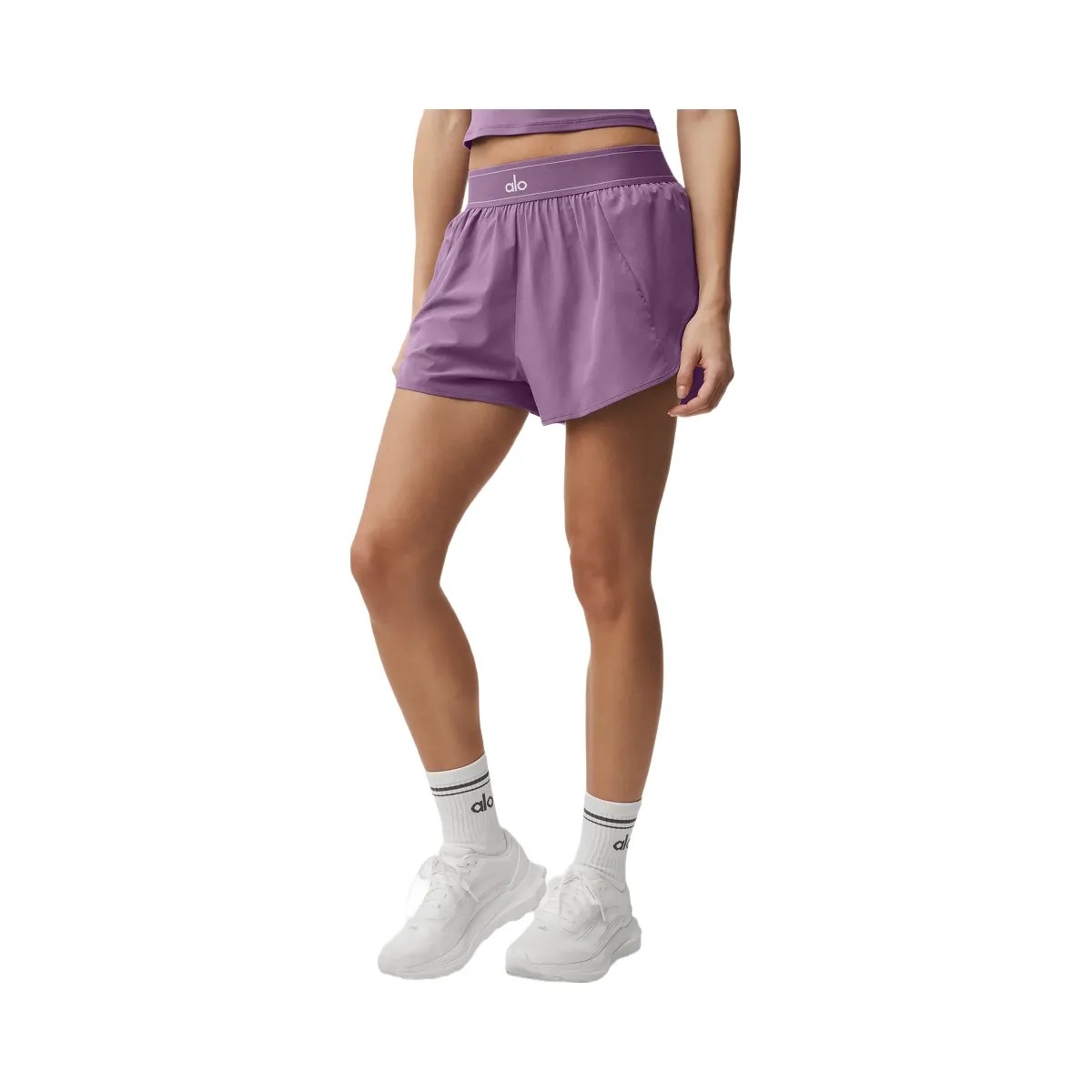 Alo Women's Match Point Short - Plum Kiss - HypeFly India View 3