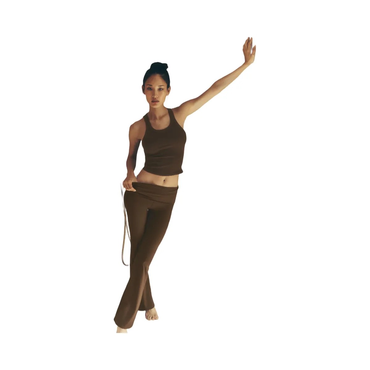 Alo Women's ALO Softsculpt 7/8 Foldover Flare Legging - Espresso - HypeFly India View 6