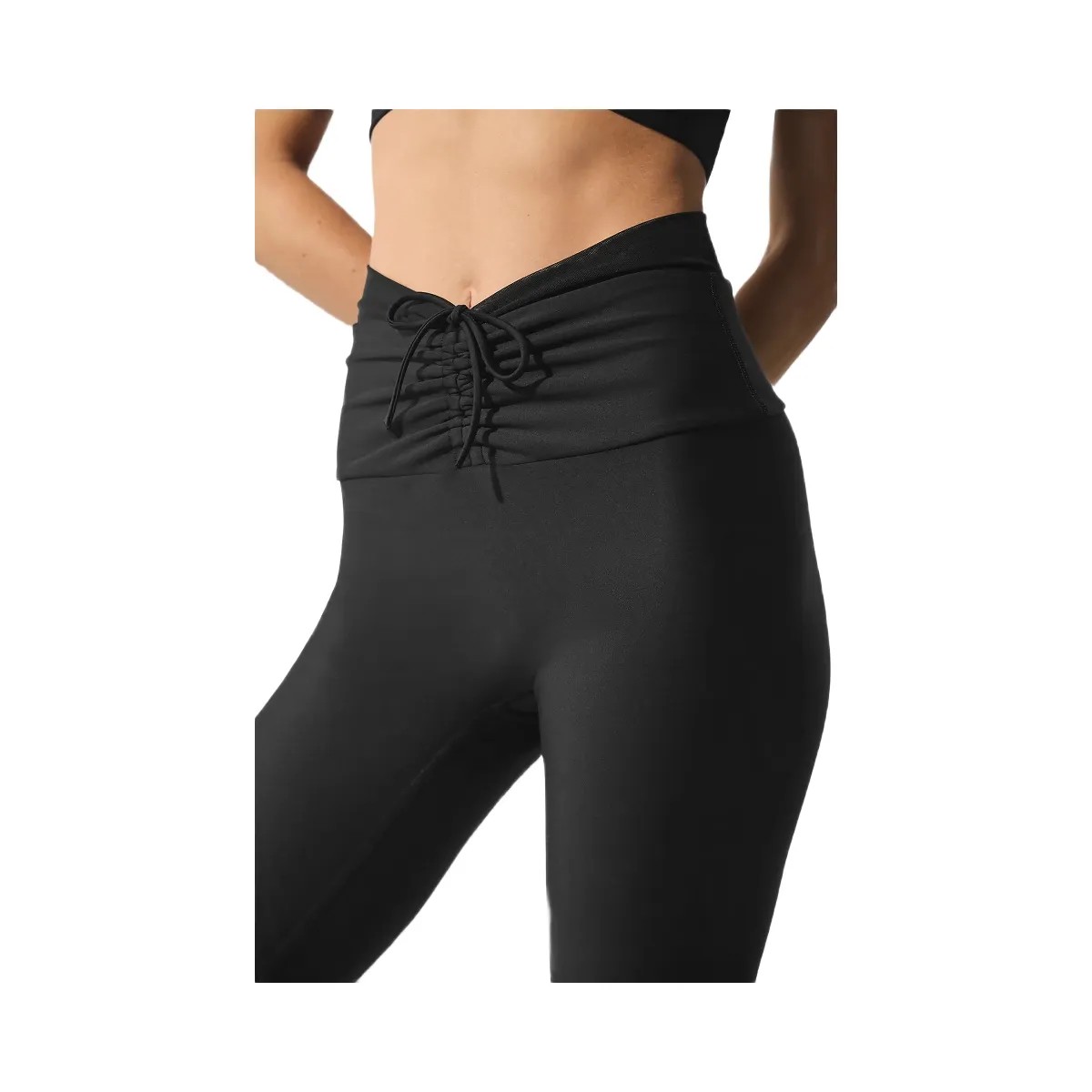Alo Women's Airlift Mesh High-Waist Divine Capri - Black - HypeFly India View 3