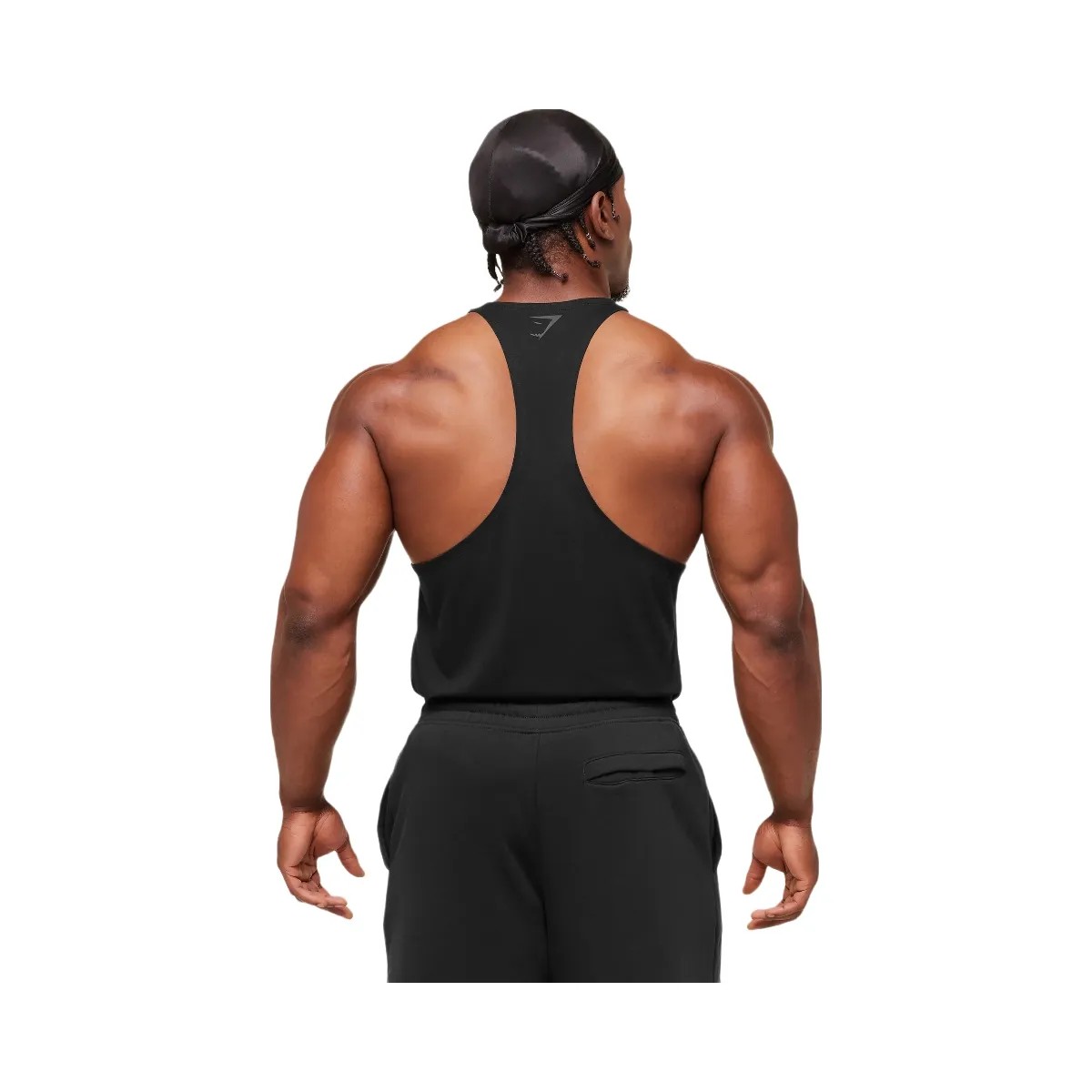 Gymshark Power Stringer - Black/Asphalt Grey - HypeFly India View 5