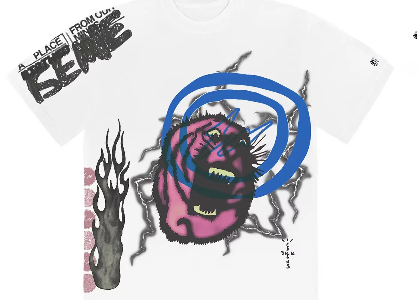Men's Cactus Jack by Travis Scott For Fragment Sunrise Tee - HypeFly India View 1