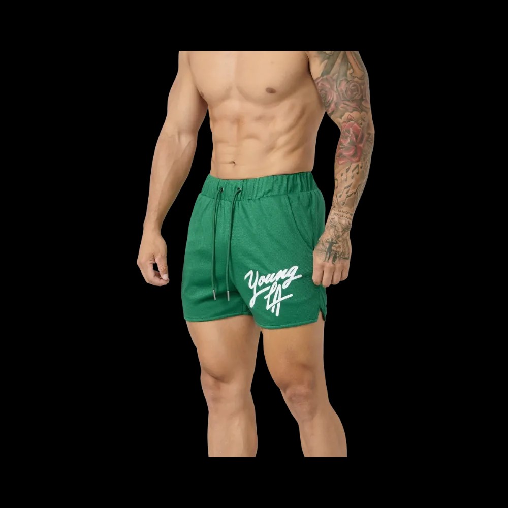 YoungLA Legacy Shorts Green - HypeFly India View 1