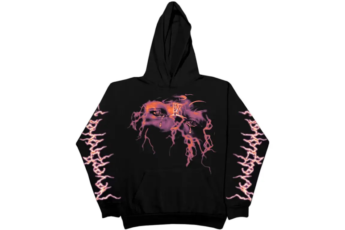 Vlone x Never Broke Again Eyes Hoodie Black - HypeFly India View 2