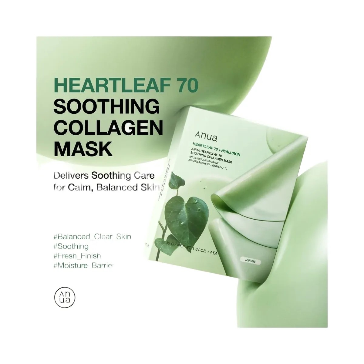 ANUA Heartleaf 70 Soothing Collagen Mask - HypeFly India View 3